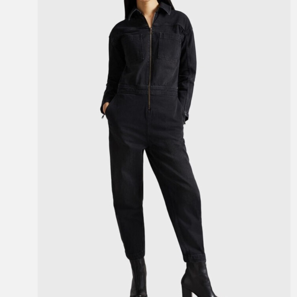 ‼️SOLD‼️ Ted Baker Black Utility Zip-Front Jumpsuit